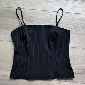 Vintage Black Pinstripe Camisole Top